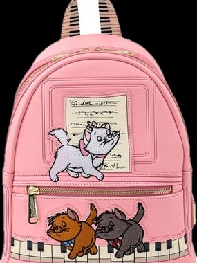 Loungefly Pink Marie Puano Scene Mini Backpack